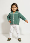 Girls Wool Sweater in Aqua Green