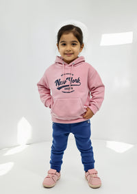Girls Fleece Hoodie in Pink