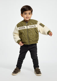Boys FoxFur Jacket in Green