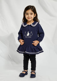 Girls Terry Frock in Blue