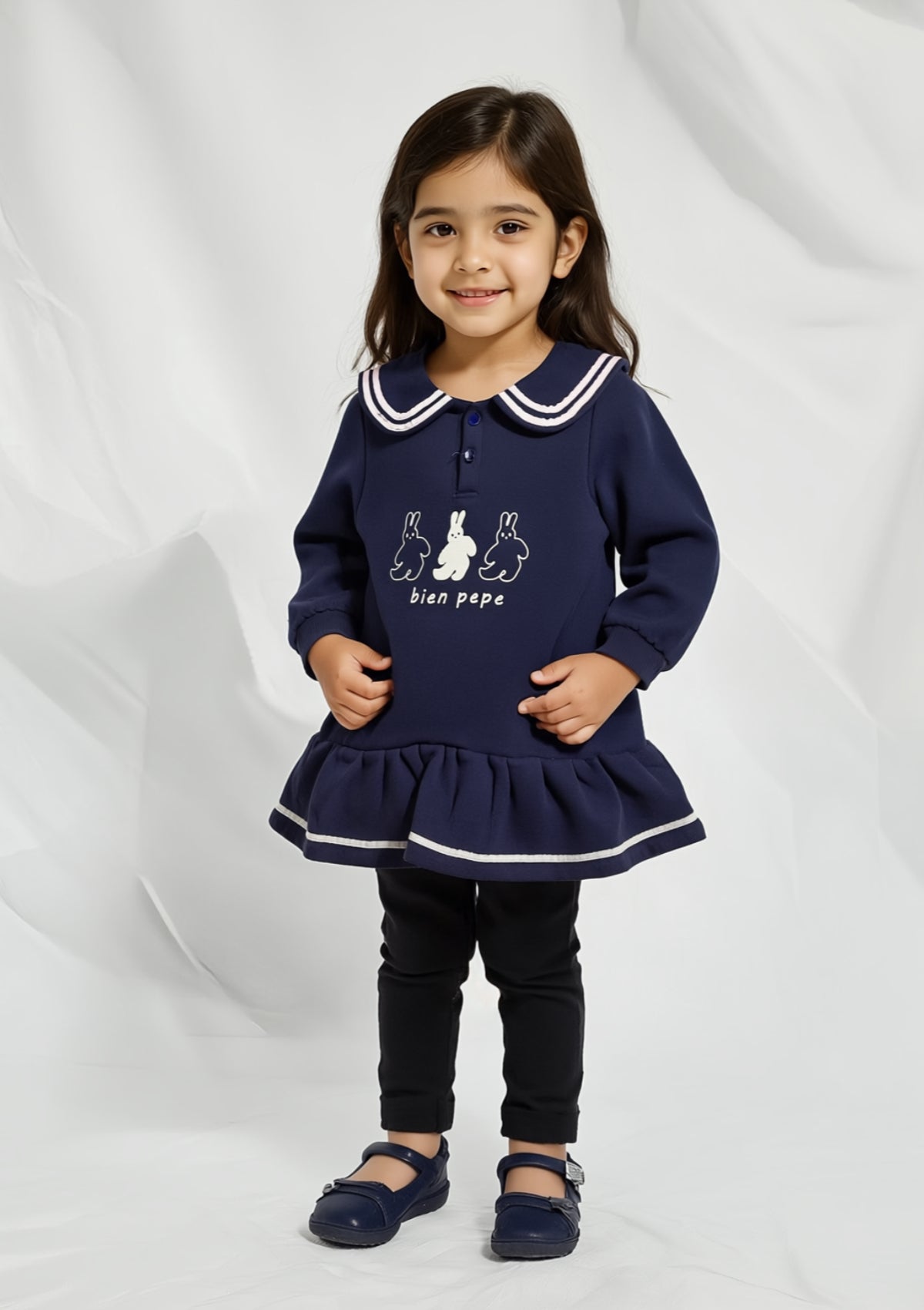 Girls Terry Frock in Blue