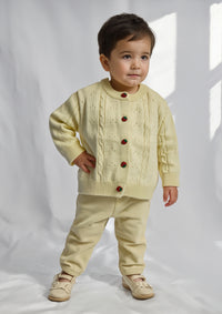 Boys Wool Sweater in White