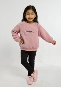 Girls Wool Sweater in Pink