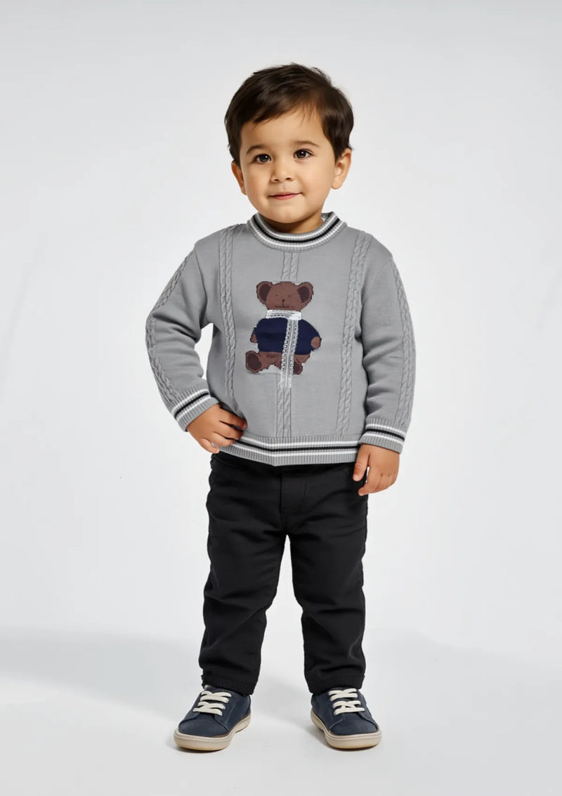 Boys Wool Sweater in Grey