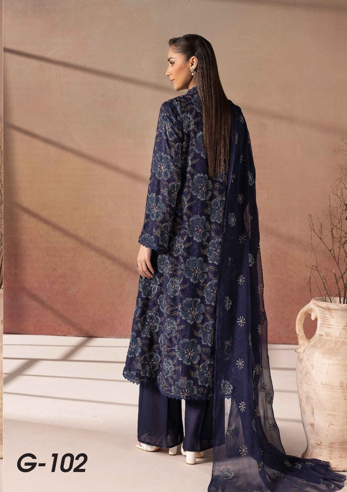 Khoobsurat Ghazal Emb Karandi By Nur'25 G-102