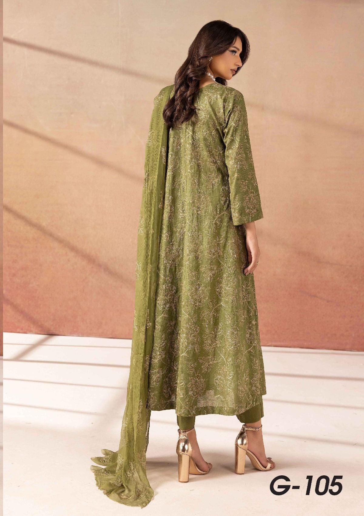 Khoobsurat Ghazal Emb Karandi By Nur'25 G-105