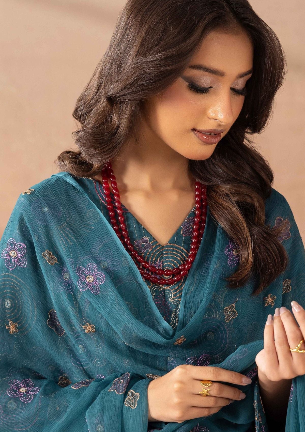 Khoobsurat Ghazal Emb Karandi By Nur'25 G-106