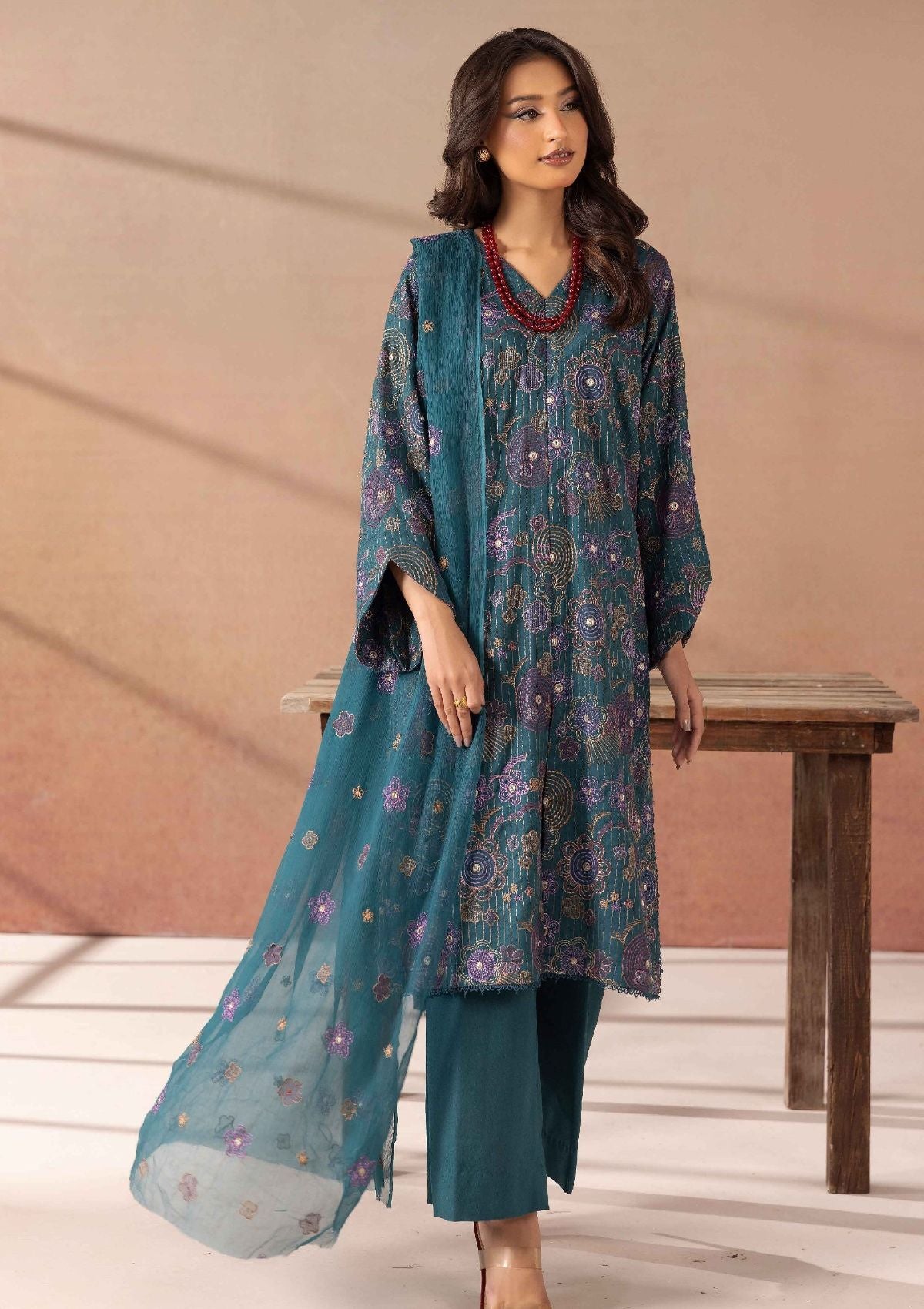 Khoobsurat Ghazal Emb Karandi By Nur'25 G-106