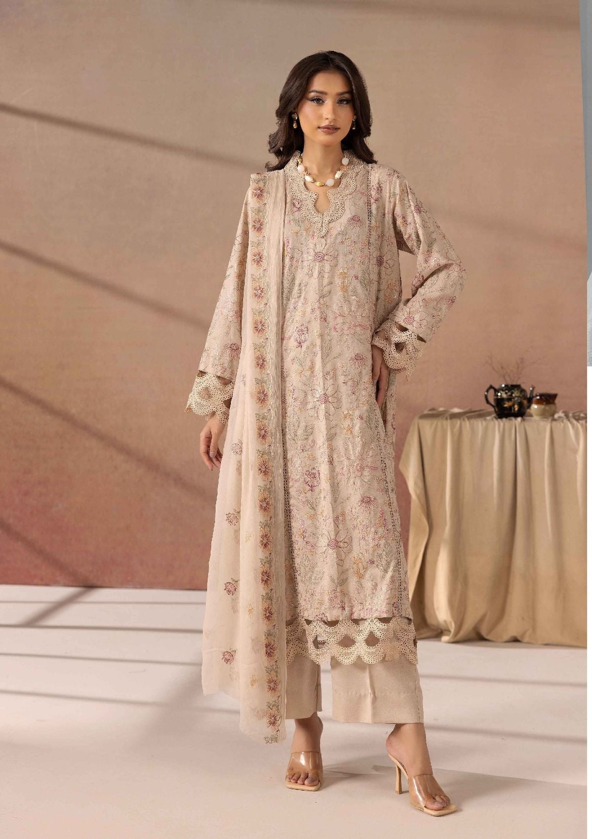 Khoobsurat Ghazal Emb Karandi By Nur'25 G-107