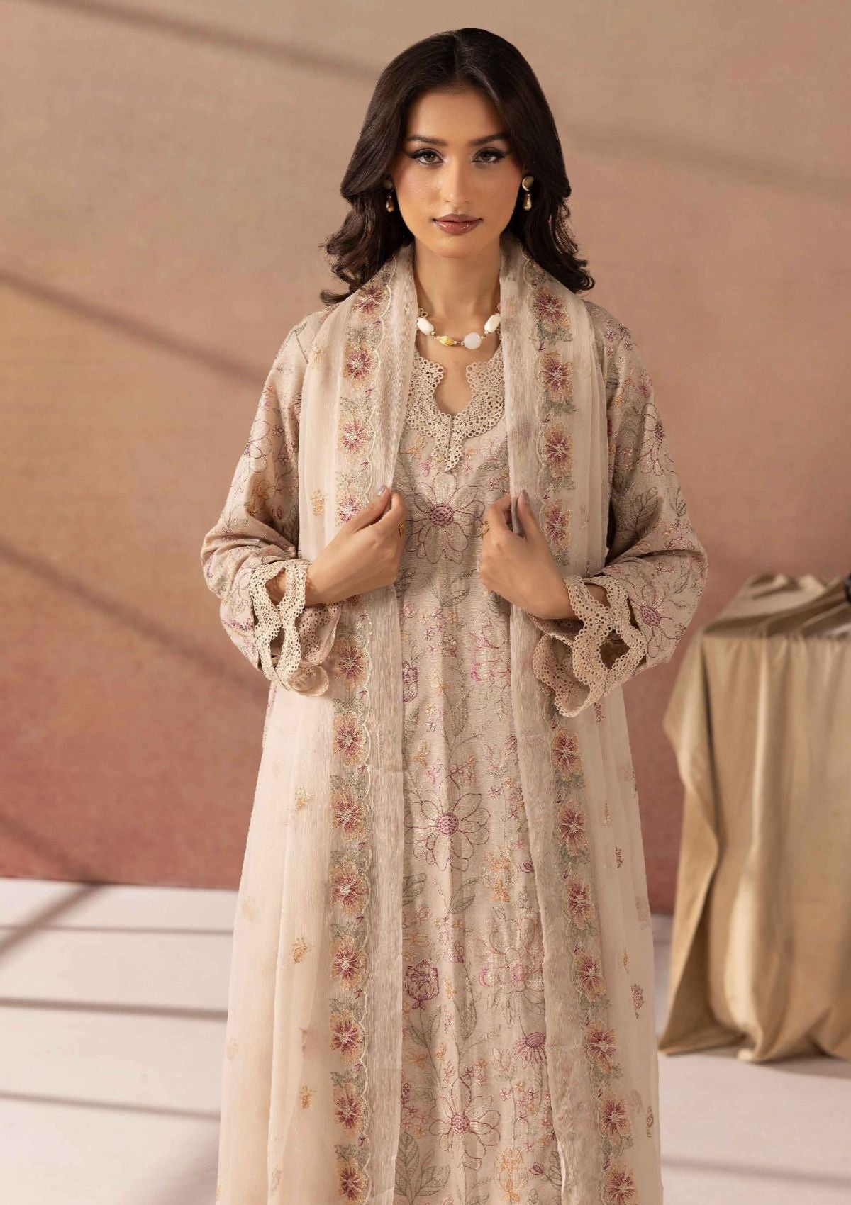 Khoobsurat Ghazal Emb Karandi By Nur'25 G-107