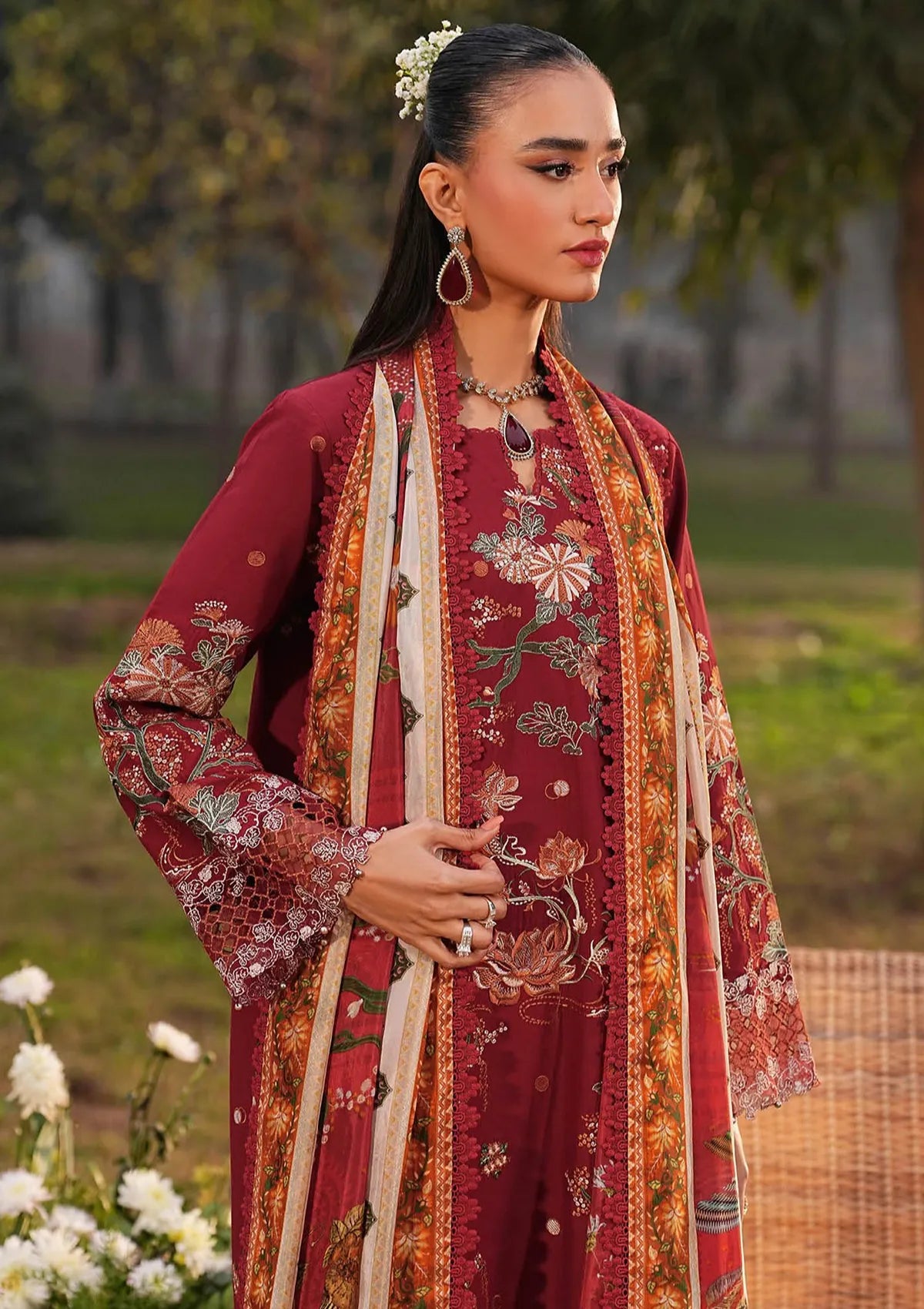 Ramsha Ghazal Emb Lawn Vol-6'26 G-605