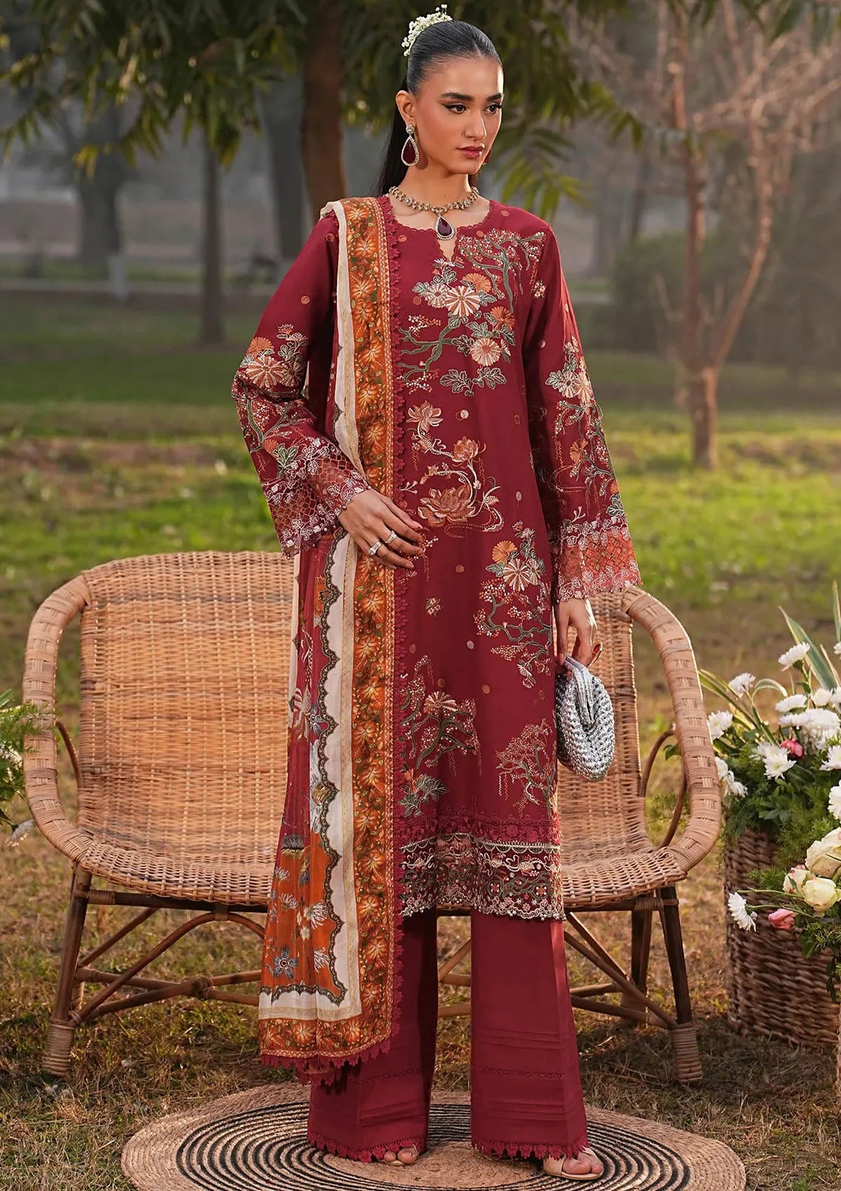 Ramsha Ghazal Emb Lawn Vol-6'26 G-605