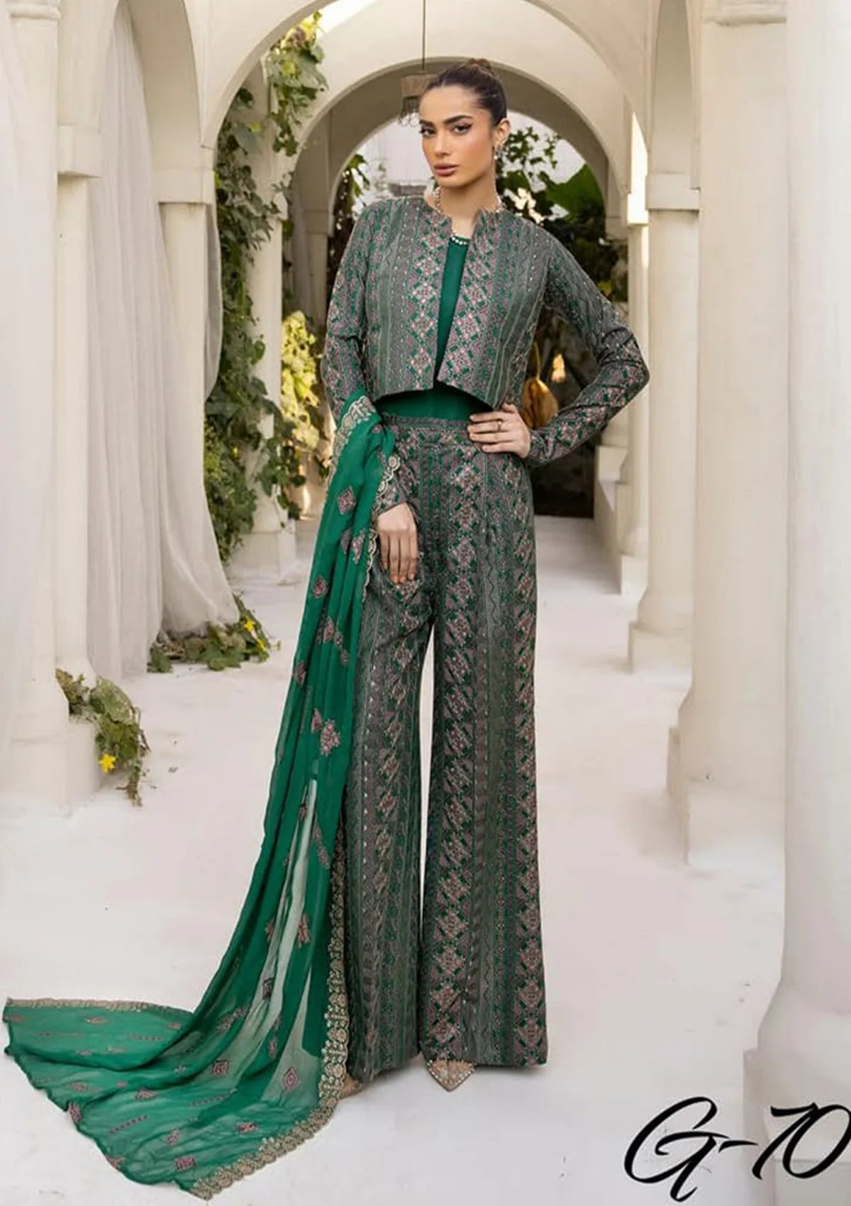 Gul-e-Noor By Khoobsurat Emb Karandi'23 G-70 - Mohsin Saeed Fabrics
