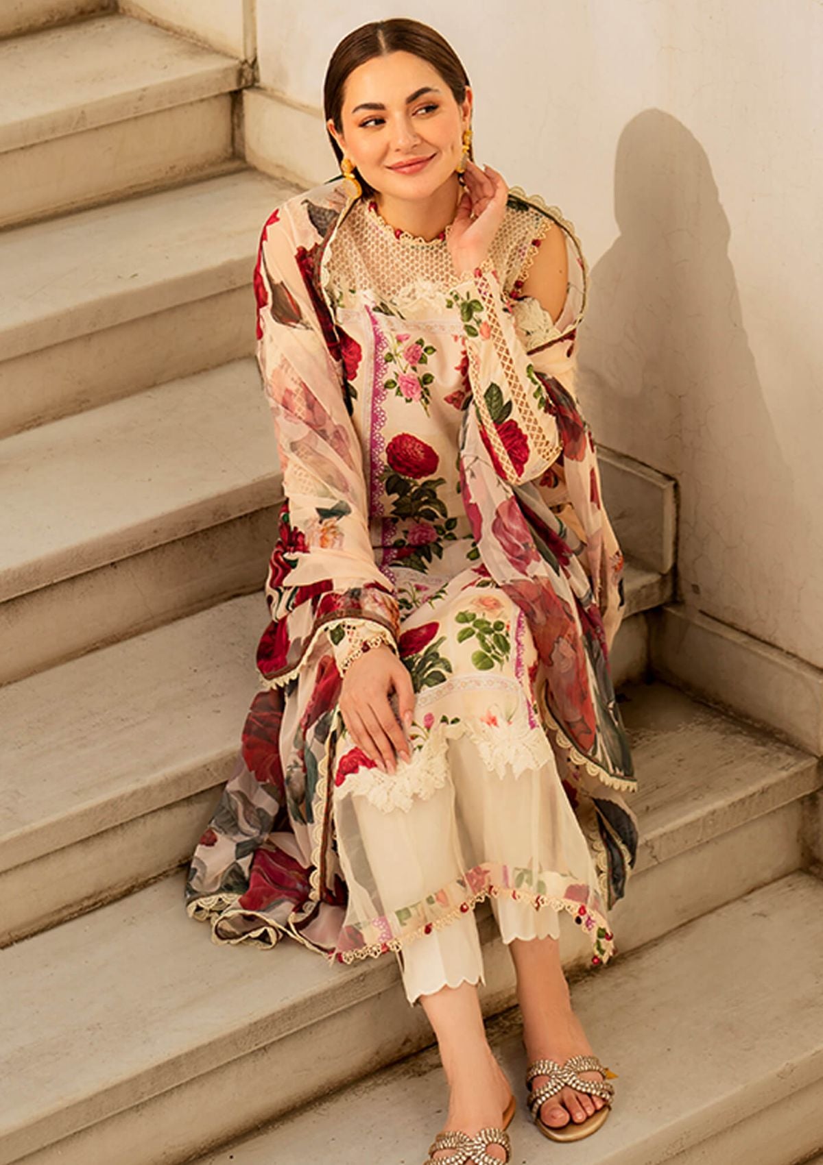 Asifa & Nabeel Meraki Summer Vol-2'24 MK-09 Gulabo - Mohsin Saeed Fabrics