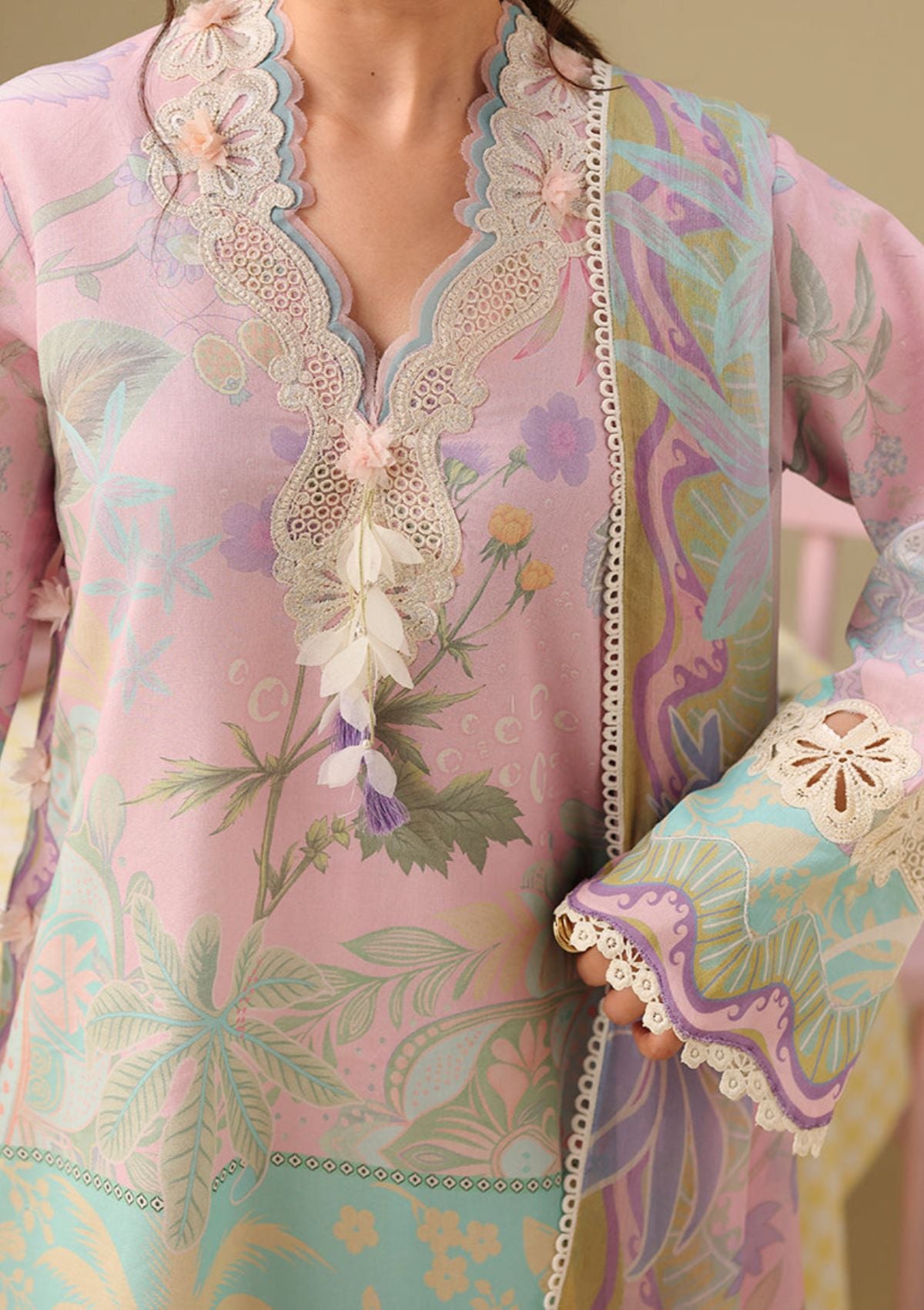 Hemline By Mushq Solail Pirnts'26 D-312 Honey Petal