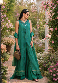 Noor By Saadia Asad Eid Luxury Printskhas'26 D-02 Peacock Green