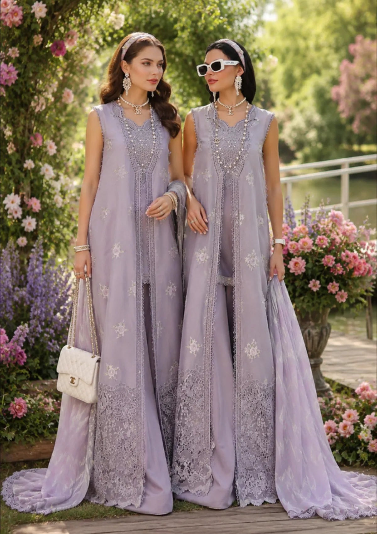 Noor By Saadia Asad Eid Luxury Printskhas'26 D-04 Lavender Lights