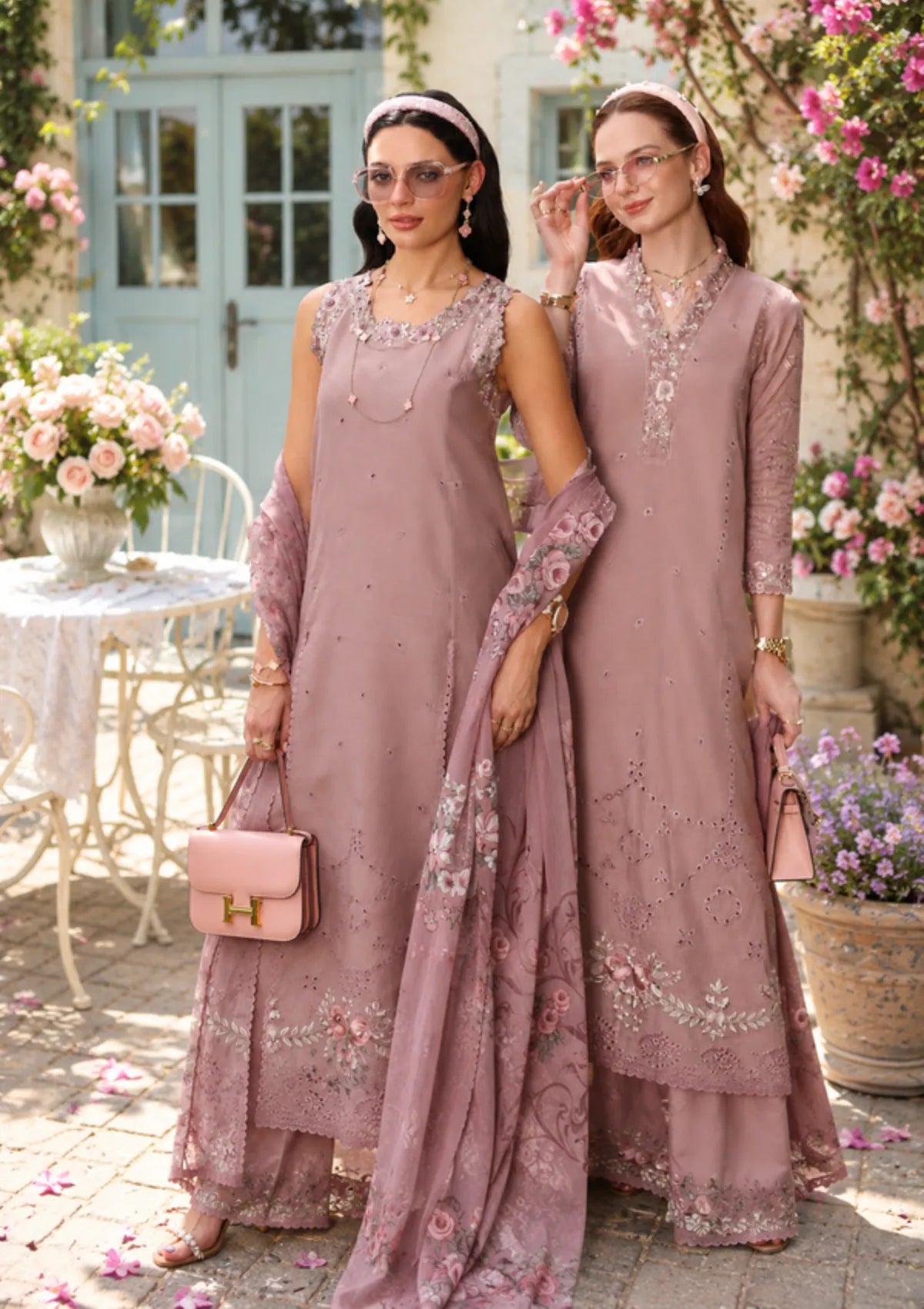 Noor By Saadia Asad Eid Luxury Printskhas'26 D-03 Rose Éclat