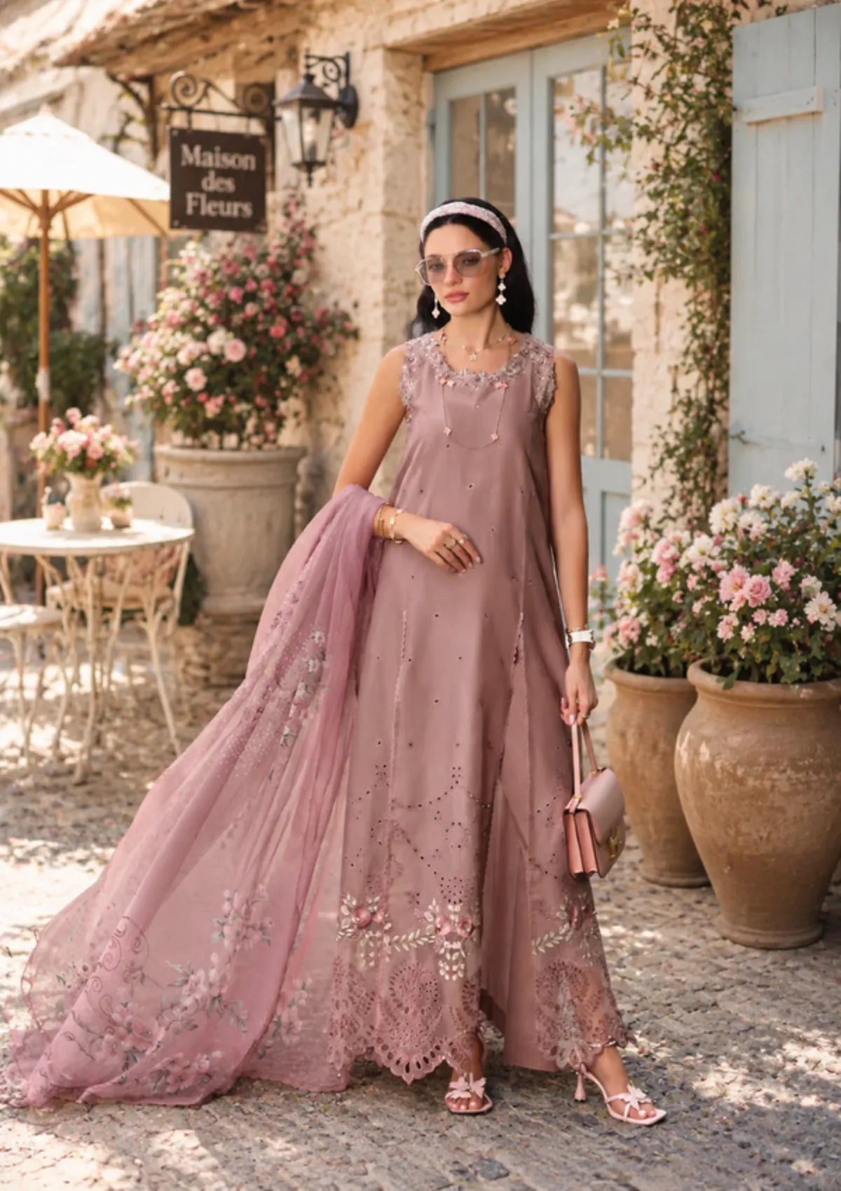 Noor By Saadia Asad Eid Luxury Printskhas'26 D-03 Rose Éclat