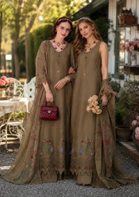 Noor By Saadia Asad Eid Luxury Printskhas'26 D-08 Mocha Sienna
