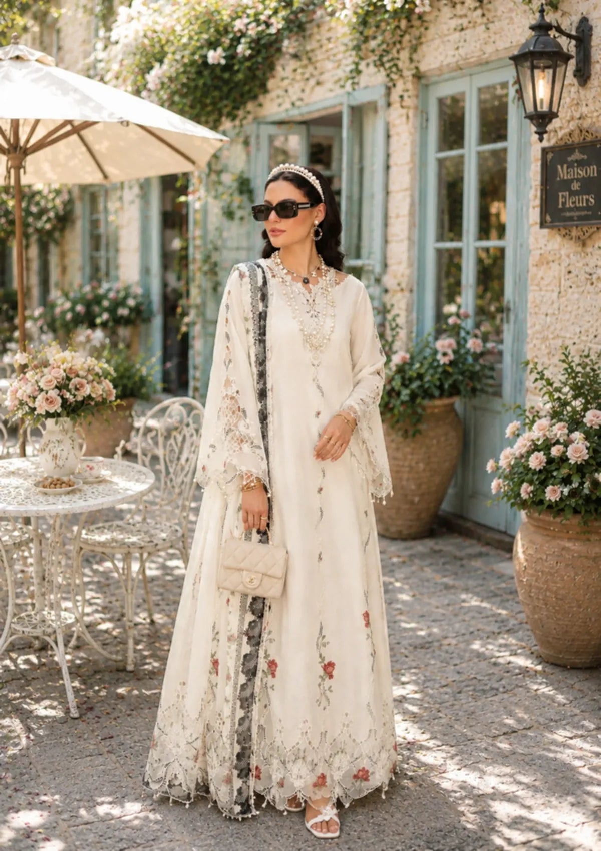 Noor By Saadia Asad Eid Luxury Printskhas'26 D-07 Ivory Heritage