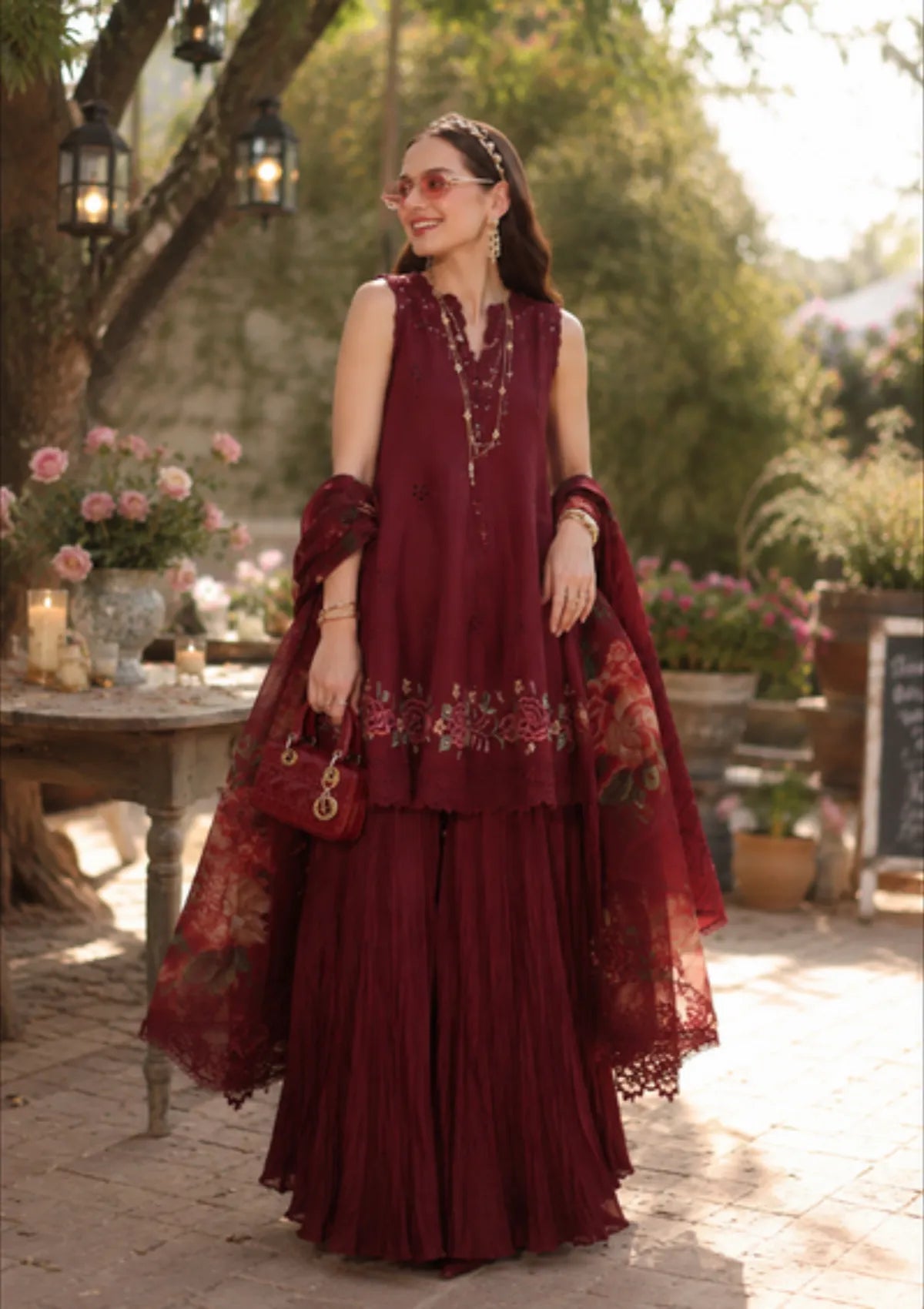 Noor By Saadia Asad Eid Luxury Printskhas'26 D-14 Ruby Royale