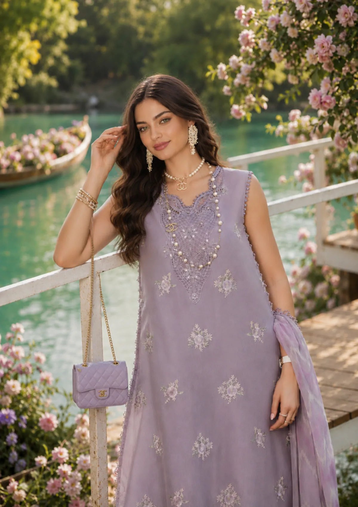 Noor By Saadia Asad Eid Luxury Printskhas'26 D-04 Lavender Lights