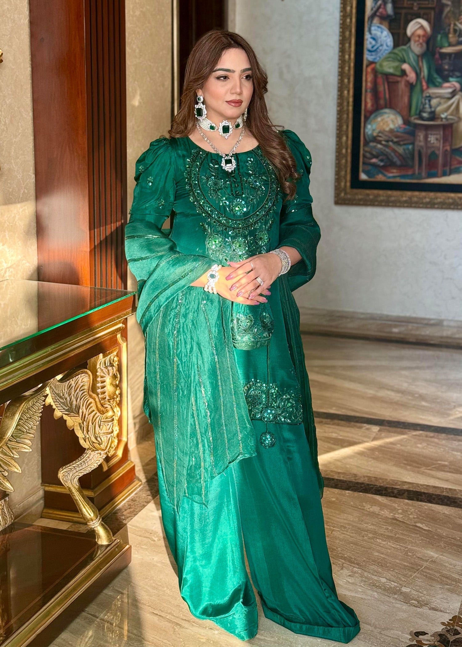 mohsin-saeed-fabrics-is-selling-online-and-in stores-Luxury-daily-wear-wedding-wear-formal-wear-in-budgeted-price-This-product-is-from-maria-osama-khan-luxury-pret-emerald-green-is-available-on-Mohsin-saeed-fabrics-website.