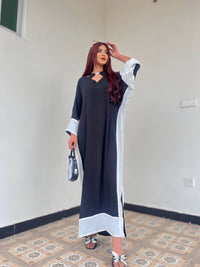 Pop of Black kaftan Manahils