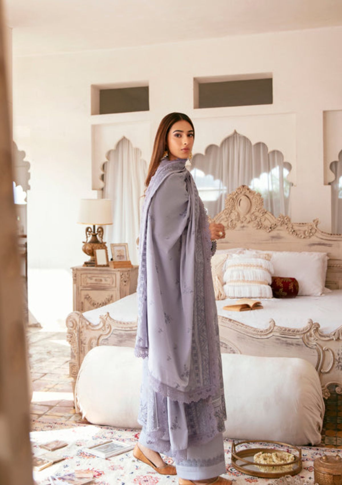 Florent Afsanay Luxury Chikankari'23 FL-8B - Mohsin Saeed Fabrics