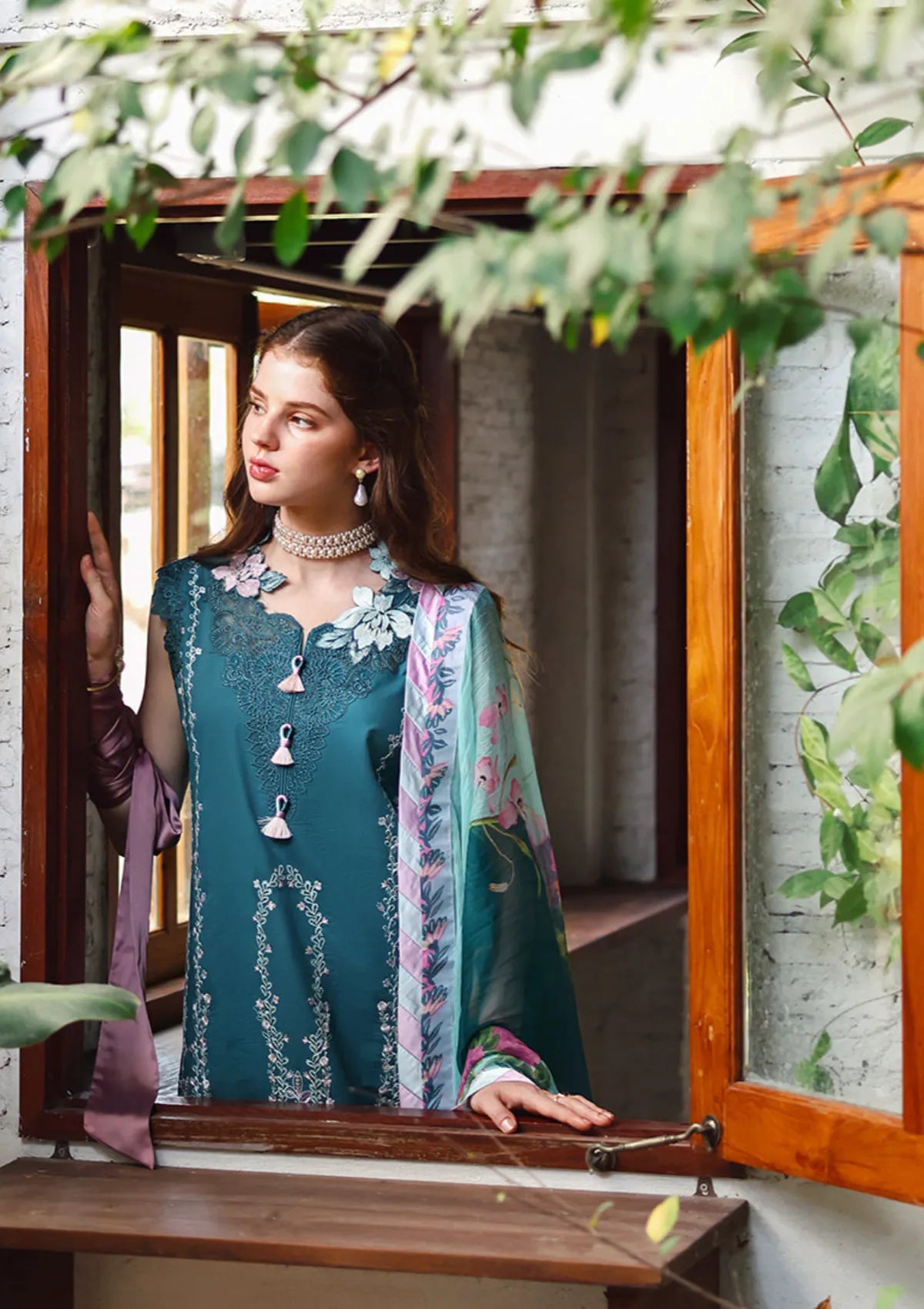Hemline By Mushq Secret Garden Lawn'26 D-06 Ivy Spell