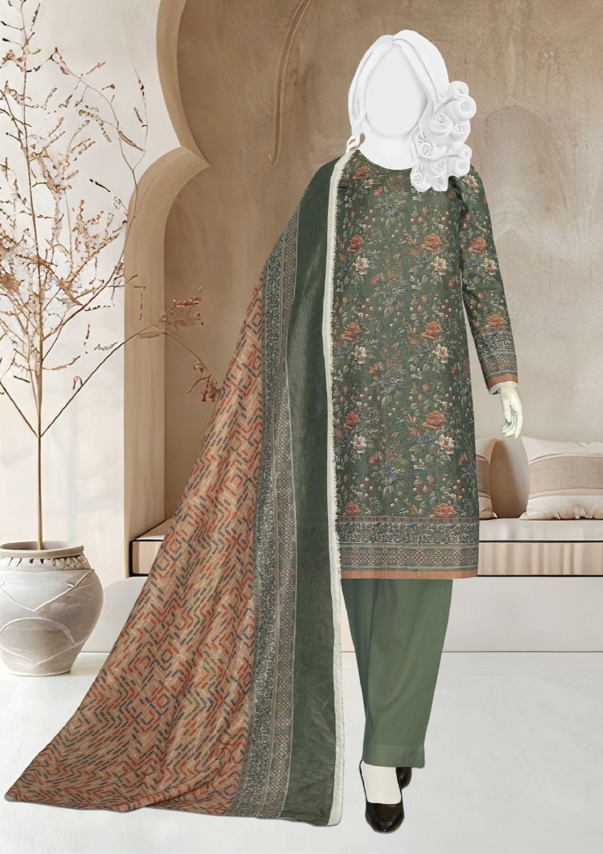 Jhurmat By ABC Vol-2 Khaddar'25 D-08