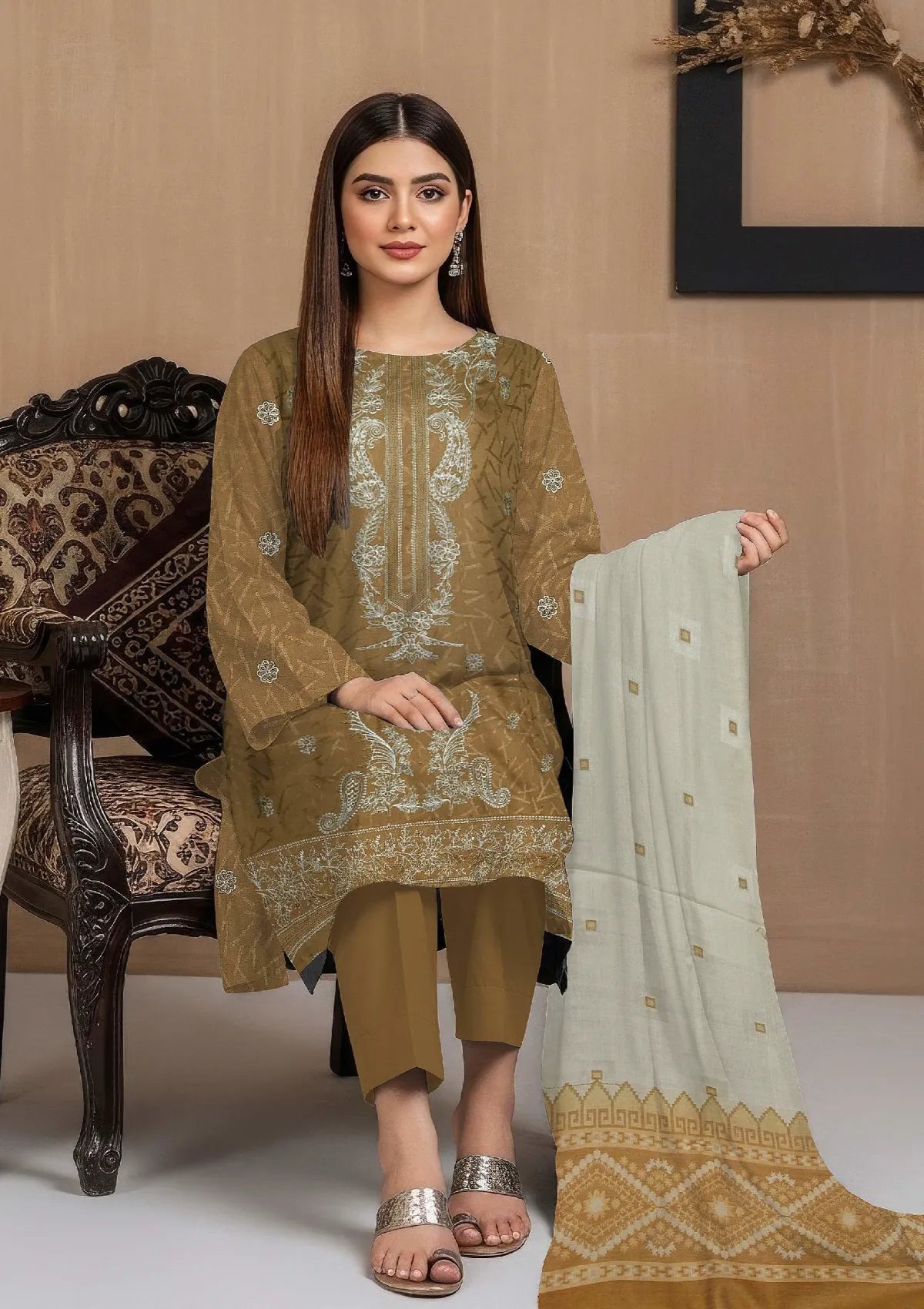 Khoobsurat Emb Dhanak By Nur'25 D-01