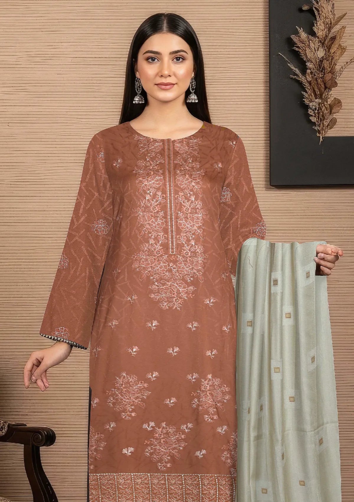 Khoobsurat Emb Dhanak By Nur'25 D-04