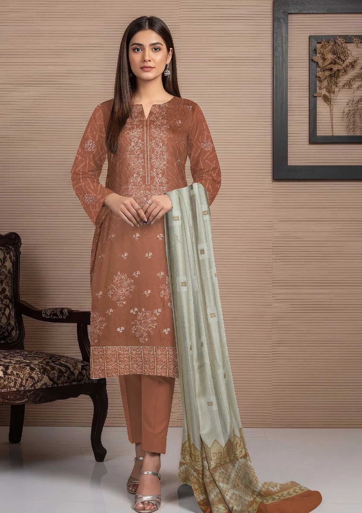 Khoobsurat Emb Dhanak By Nur'25 D-04