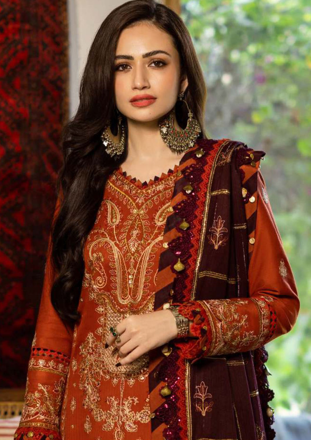 Asim Jofa Kashmiri Taanka Emb Shawl'23 AJKT-09 - Mohsin Saeed Fabrics