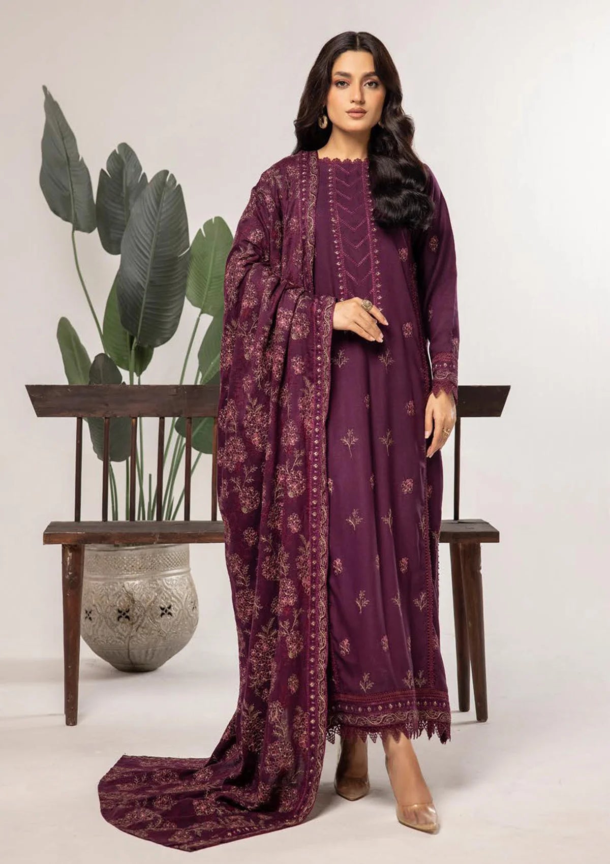 Khoobsurat Husn-e-Jahaan Peach Leather'24 HJ-103
