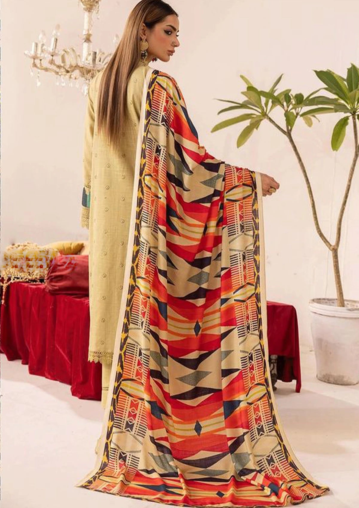 Khoobsurat Zaibunnisa Emb Khaddar'23 Z-03 - Mohsin Saeed Fabrics