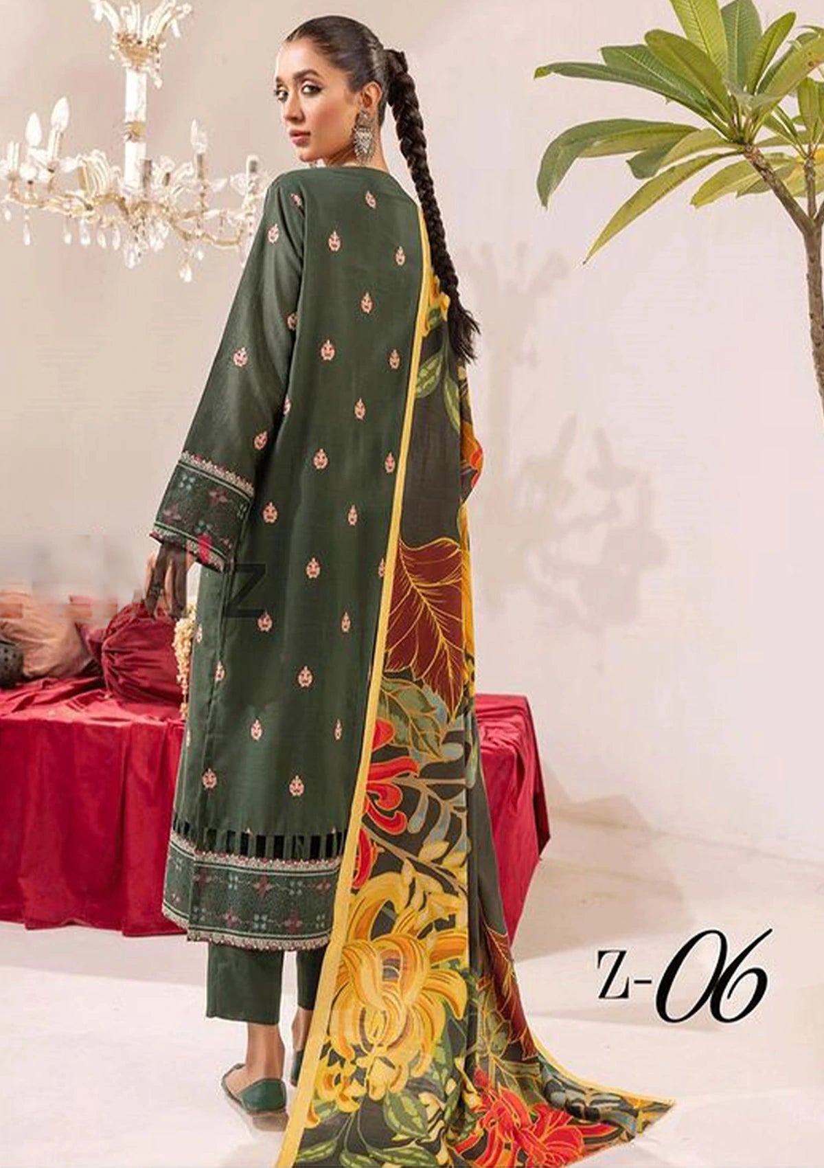 Khoobsurat Zaibunnisa Emb Khaddar'23 Z-06 - Mohsin Saeed Fabrics