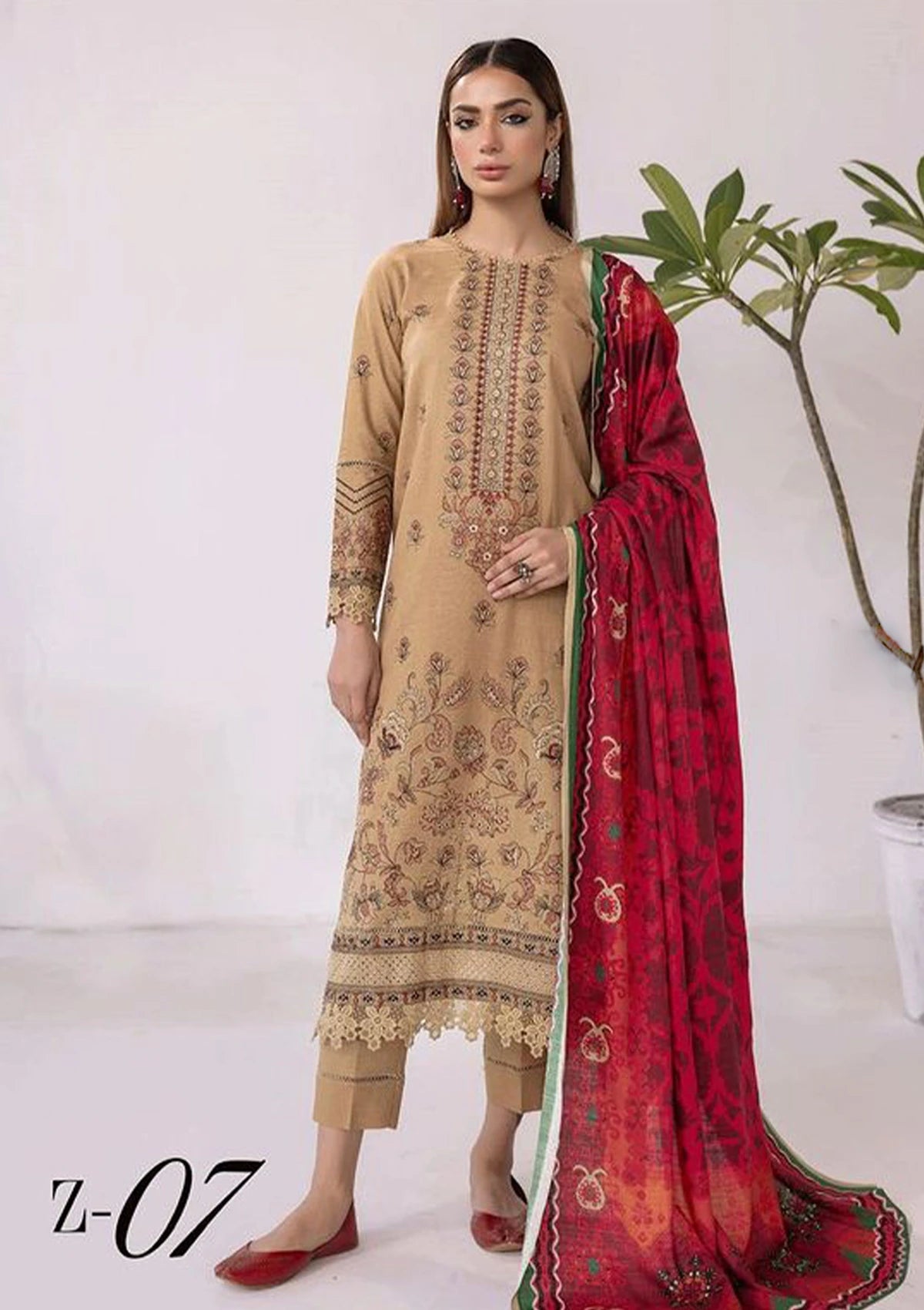 Khoobsurat Zaibunnisa Emb Khaddar'23 Z-07 - Mohsin Saeed Fabrics