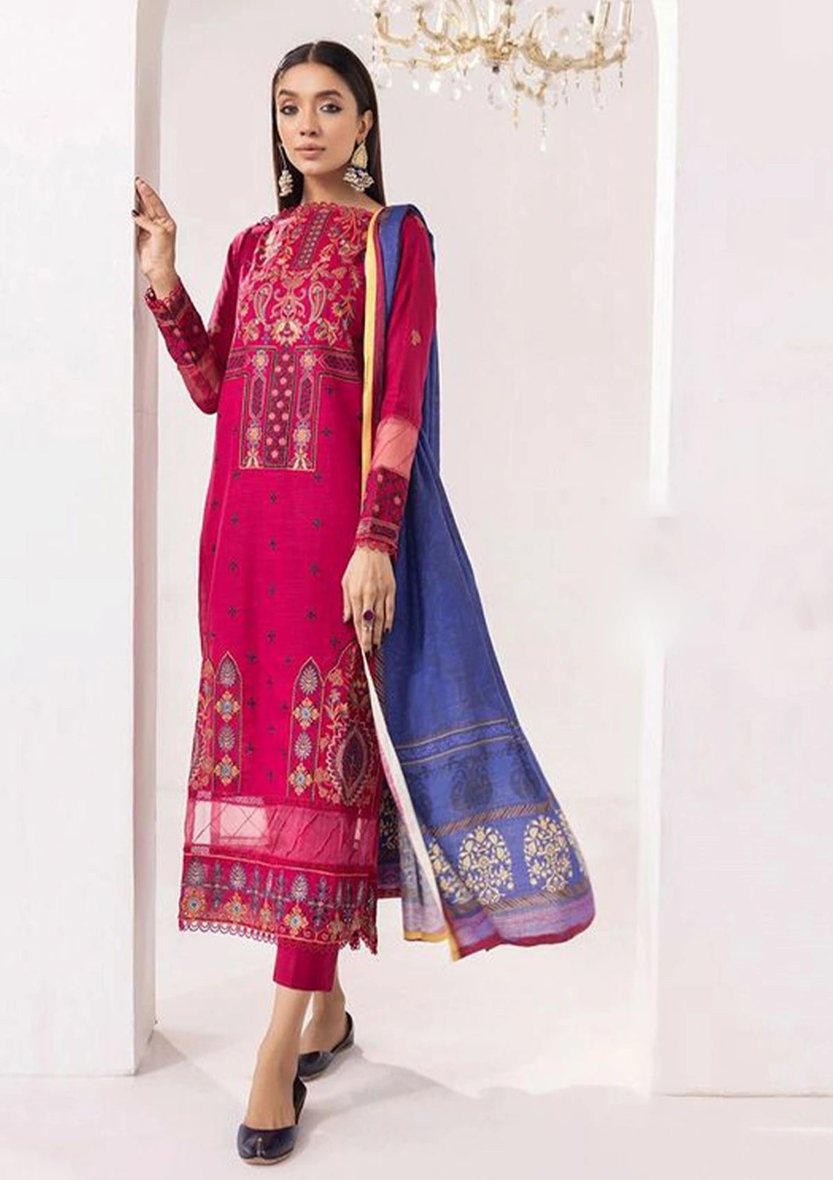 Khoobsurat Zaibunnisa Emb Khaddar'23 Z-08 - Mohsin Saeed Fabrics