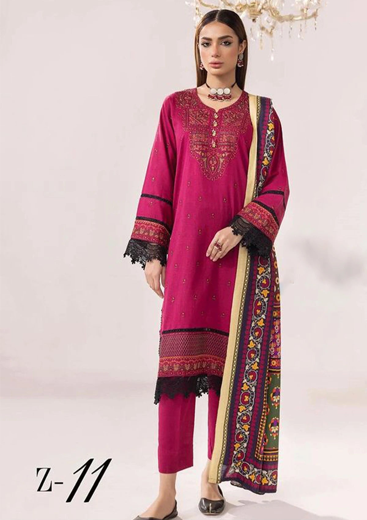 Khoobsurat Zaibunnisa Emb Khaddar'23 Z-11 - Mohsin Saeed Fabrics