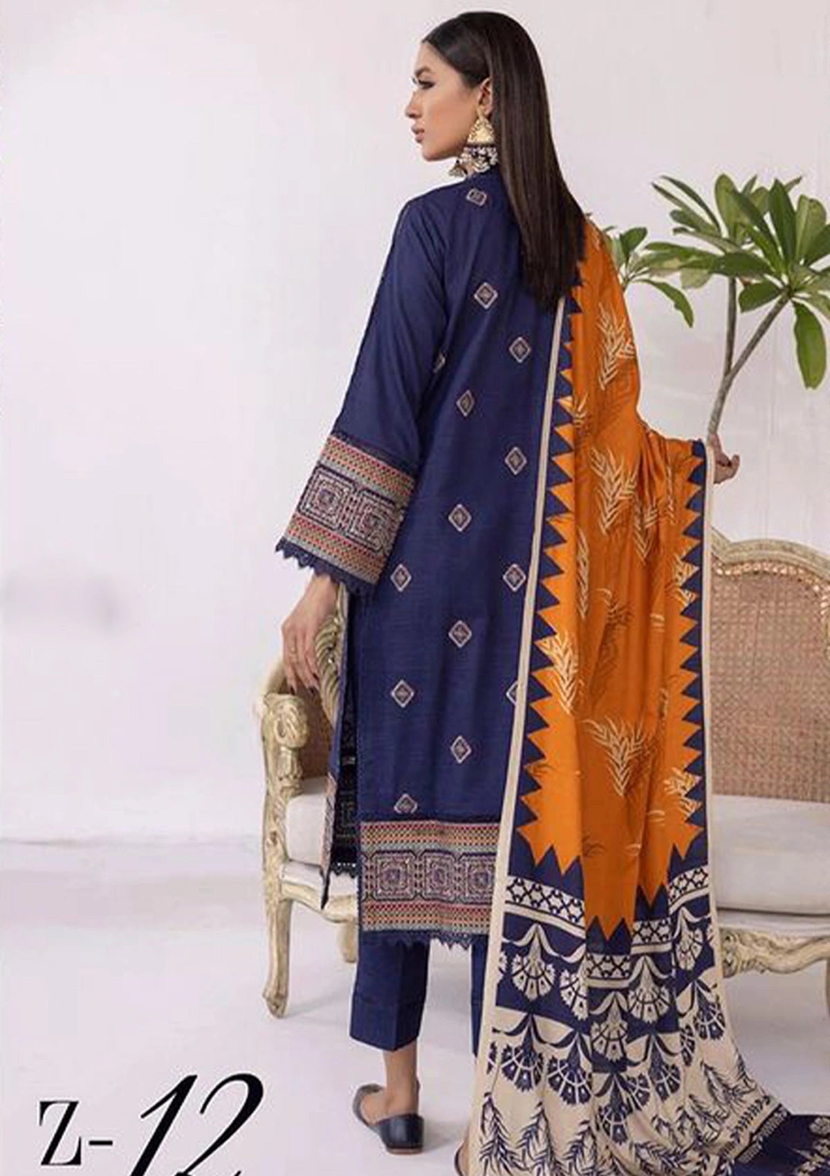Khoobsurat Zaibunnisa Emb Khaddar'23 Z-12 - Mohsin Saeed Fabrics