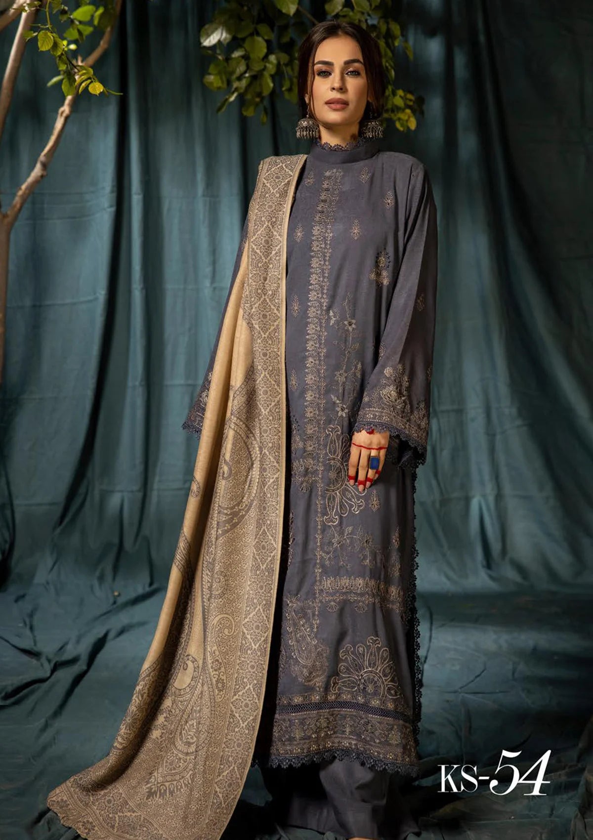 Khoobsurat Swati Shawl'24 KS-54 - Mohsin Saeed Fabrics