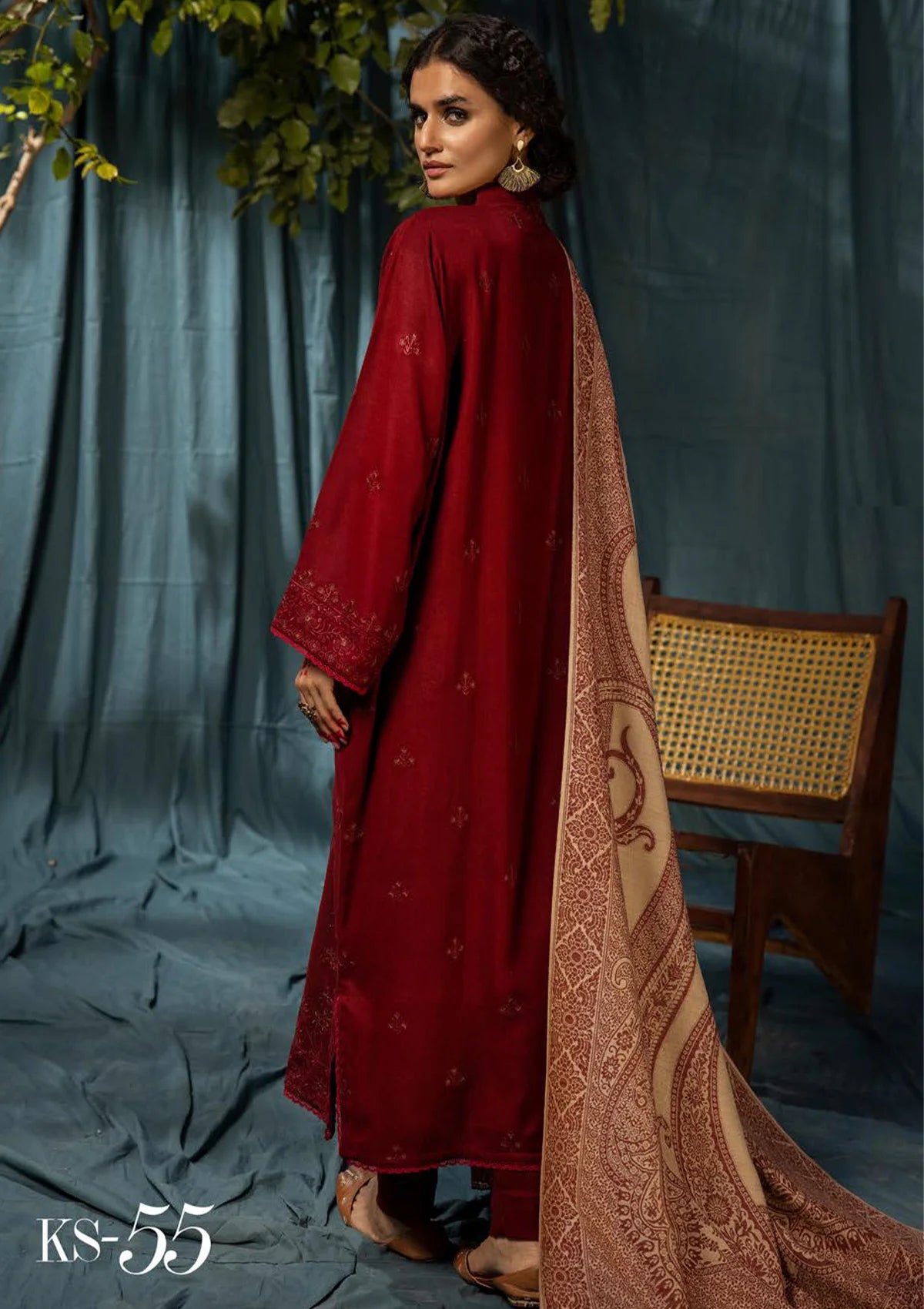 Khoobsurat Swati Shawl'24 KS-55 - Mohsin Saeed Fabrics