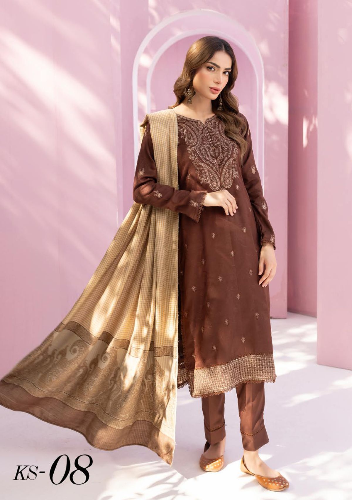 Khoobsurat Swati Wool Shawl'23 KS-08 - Mohsin Saeed Fabrics