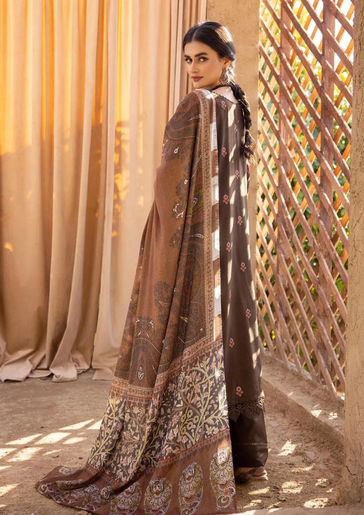 Khoobsurat Zeenat Emb Peach Leather'23 Z-04 - Mohsin Saeed Fabrics