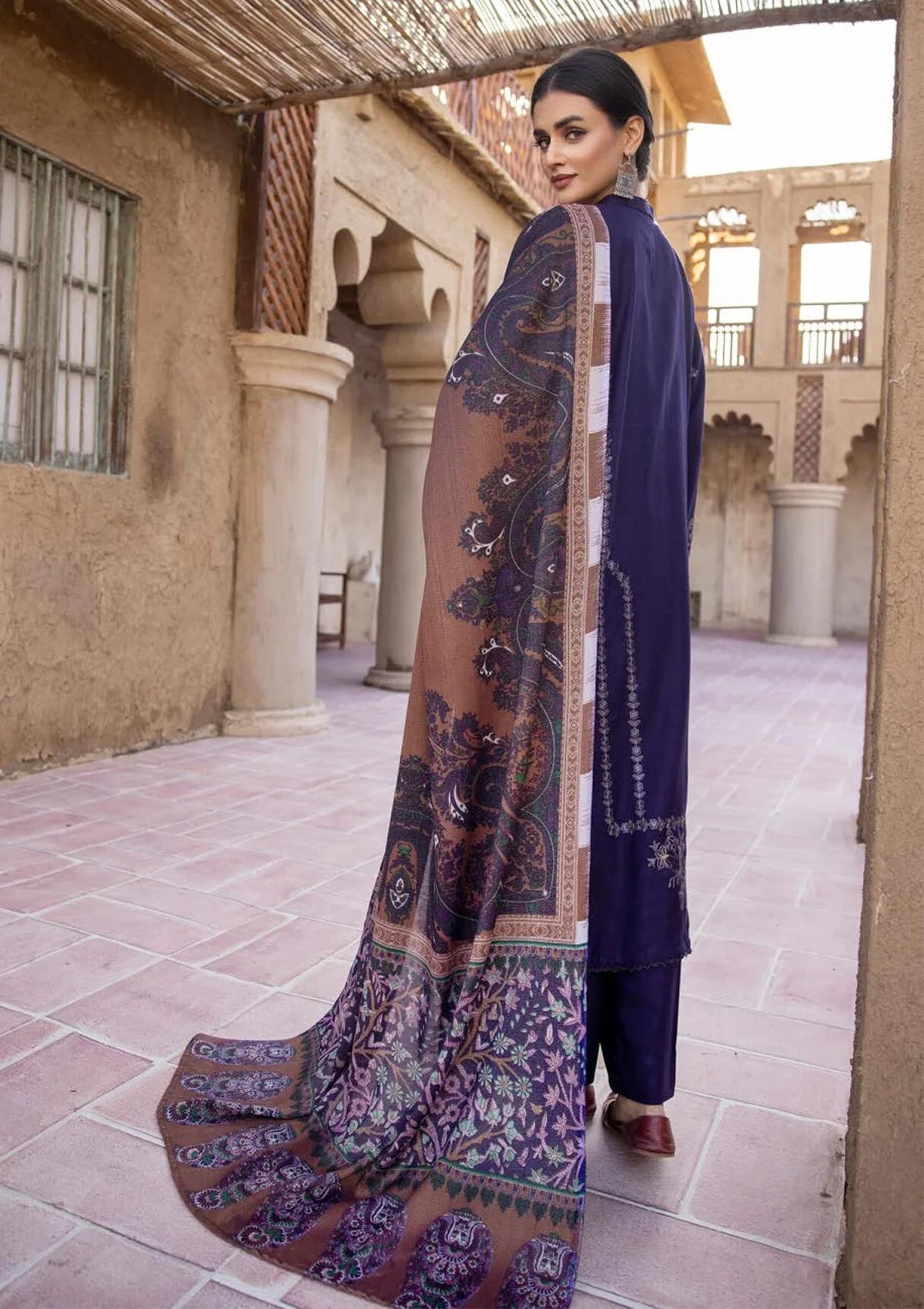 Khoobsurat Zeenat Emb Peach Leather'23 Z-09 - Mohsin Saeed Fabrics