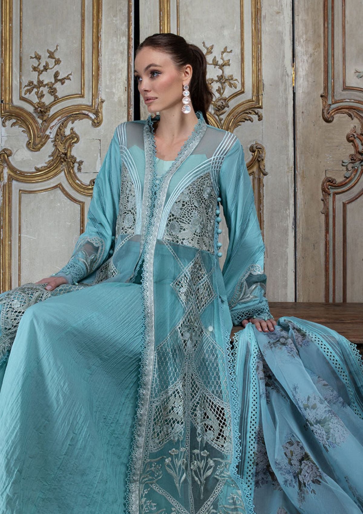Sobia Nazir Luxury Lawn'24 SL - 10A - Mohsin Saeed Fabrics