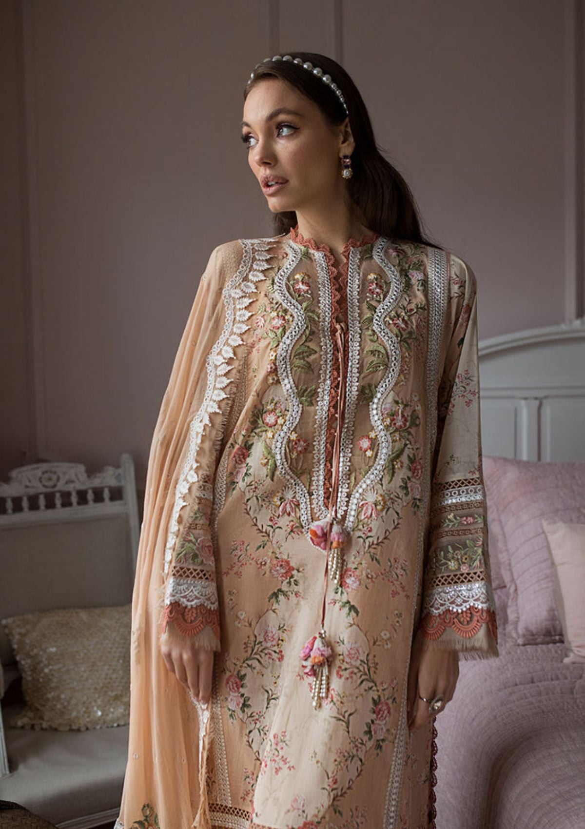 Sobia Nazir Luxury Lawn'24 SL - 14B - Mohsin Saeed Fabrics